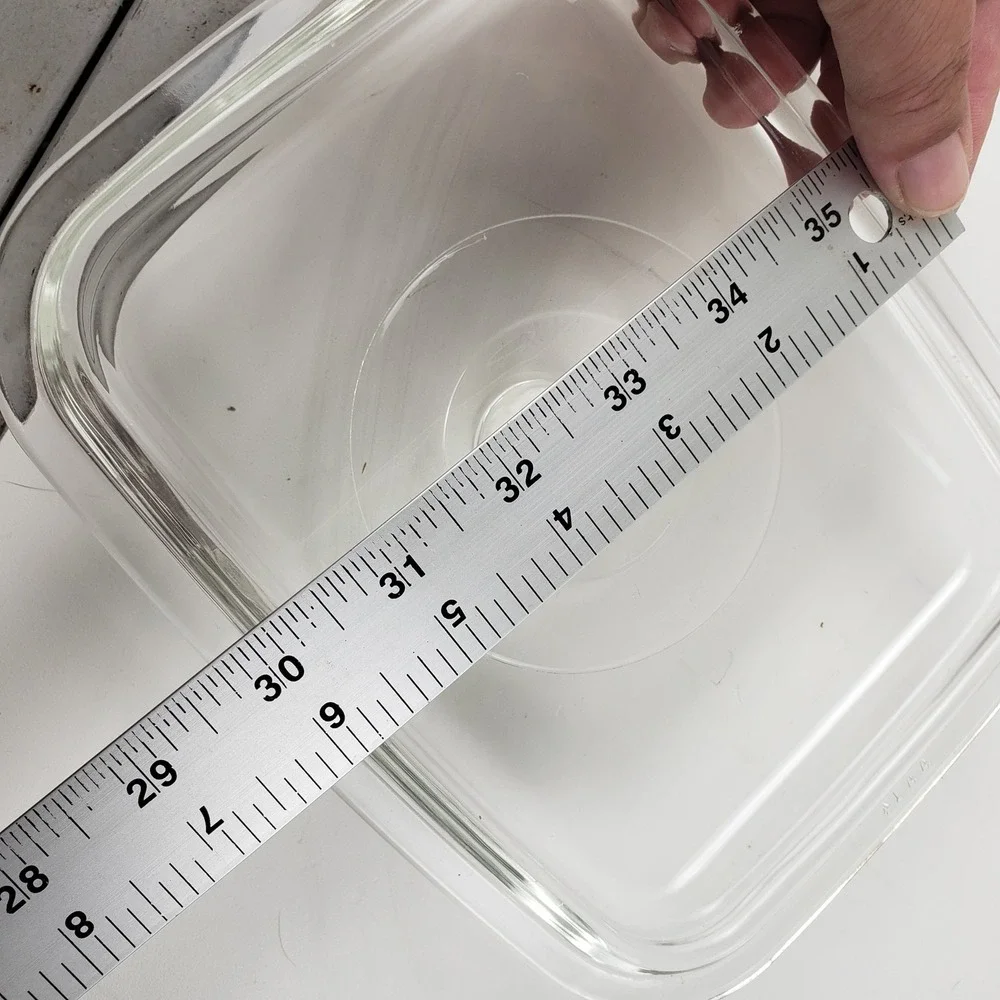 Corning Ware Pyrex AA14 Clear Glass Lid Rectangular Casserole Dish 7.5x6.5